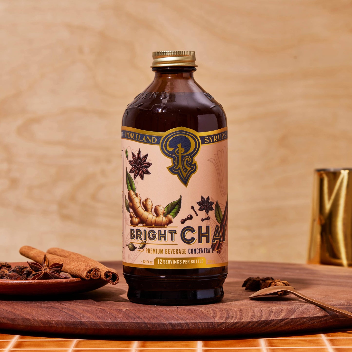 Bright Chai Syrup | 12 oz Cocktail, Mocktail & Coffee Mixer