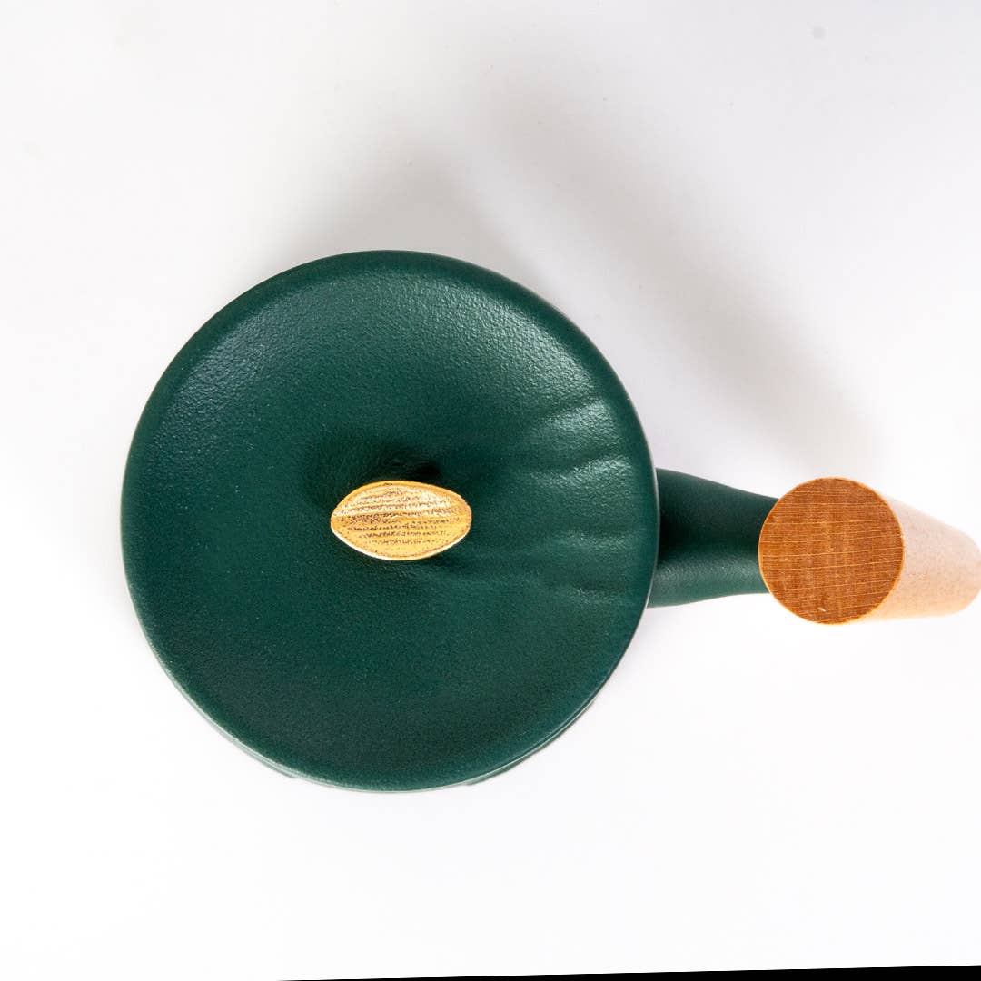 Mountain Range Green Porcelain Tea Mug with Infuser & Lid | 12 oz