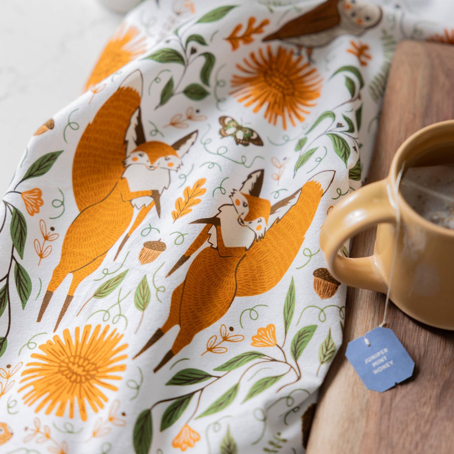 Fall Forest Woodland Tea Towel