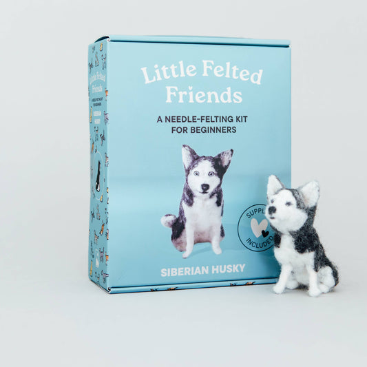 Siberian Husky Needle Felting Kit | Little Felted Friends