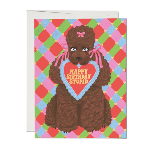 Birthday Poodle Greeting Card