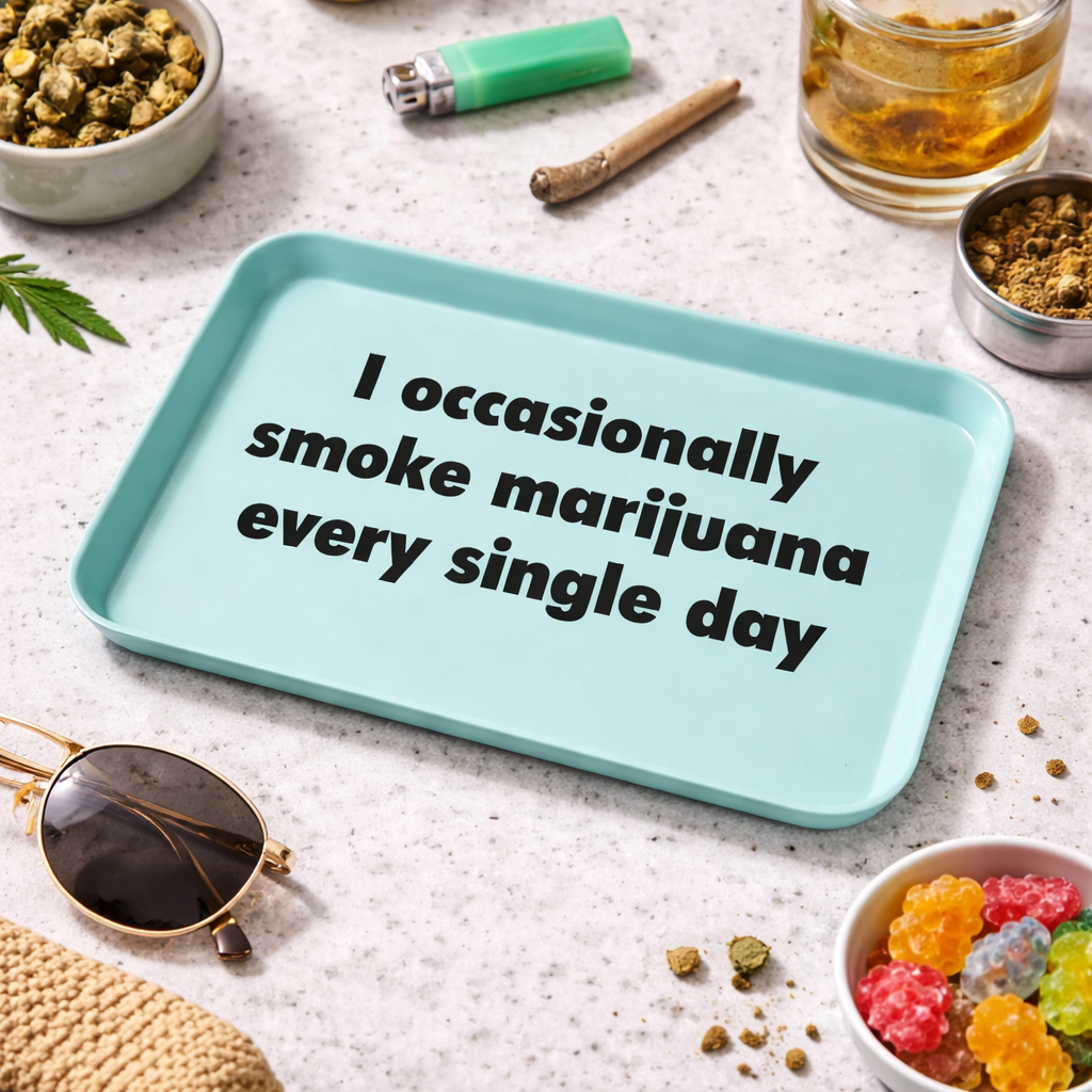 Occasionally Smoke Trinket Tray – Funny Melamine Catchall Tray