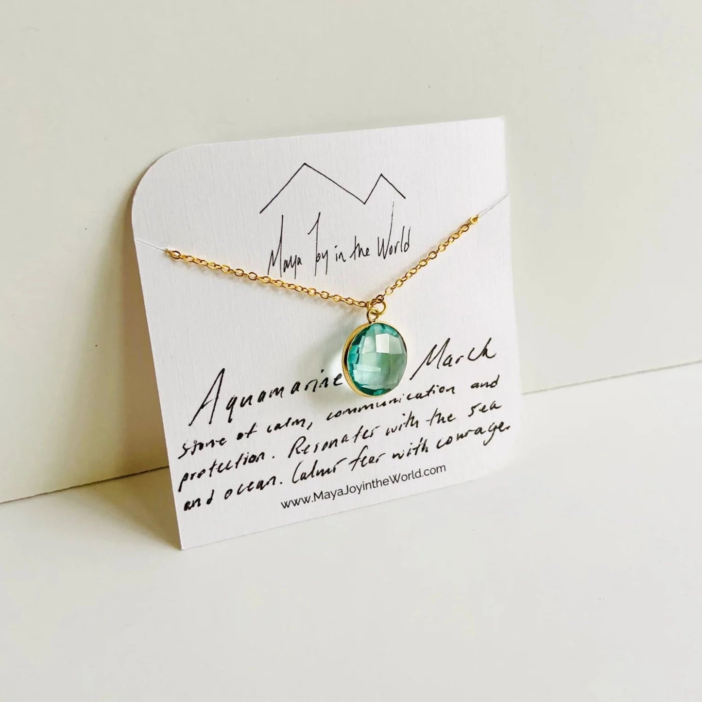 March Birthstone Necklace