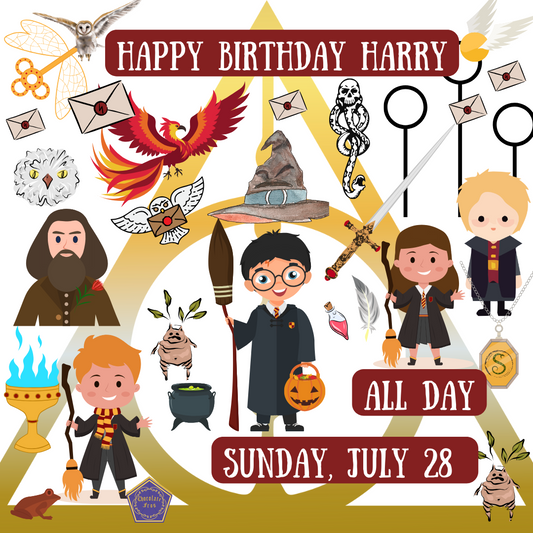 Happy Birthday Harry | Hogwarts  Candles | Sunday, July 28 | Limited Seats