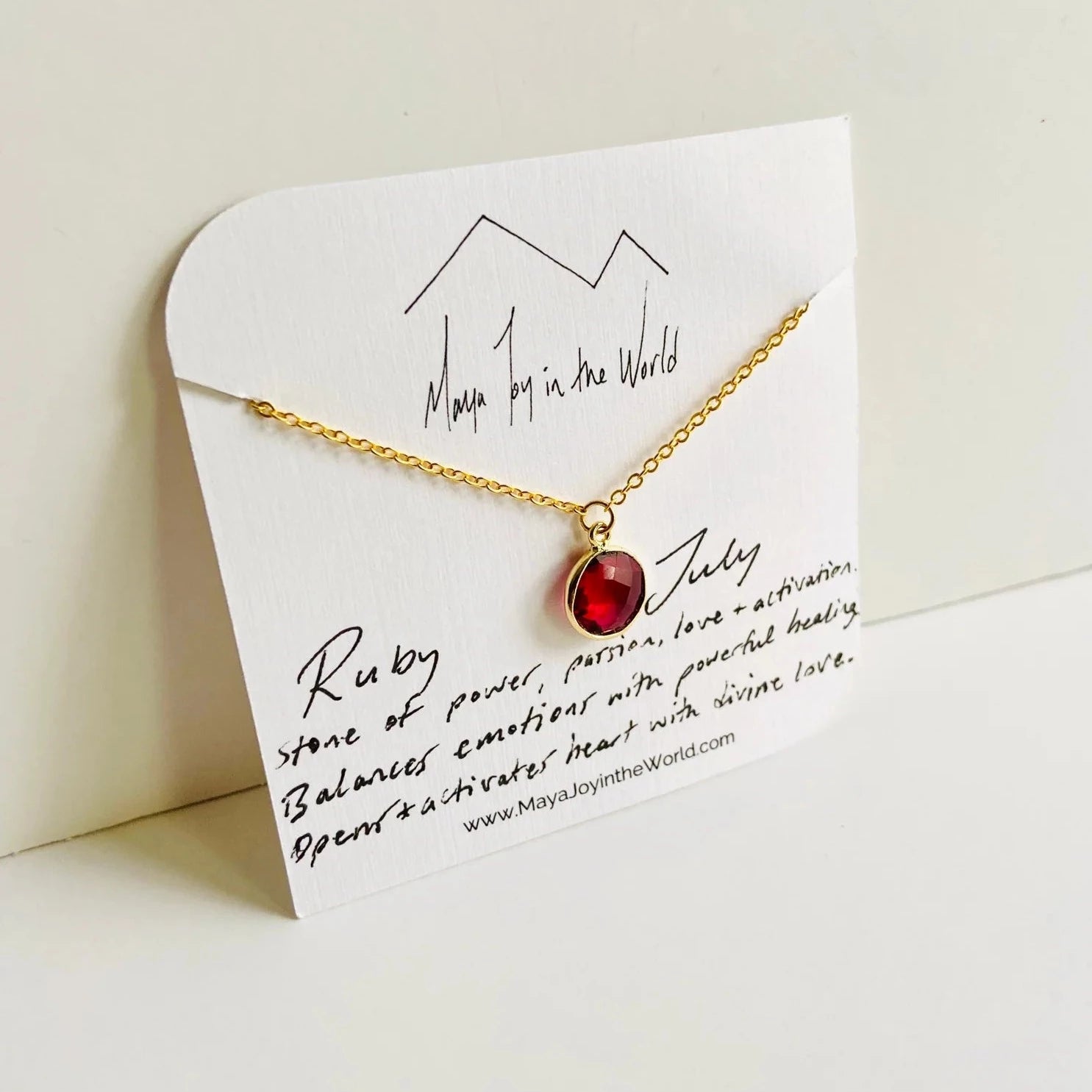 Birthstone shop necklace july