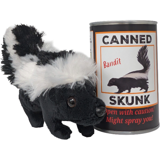 Bandit the Canned Skunk - Plush Toy in a Can