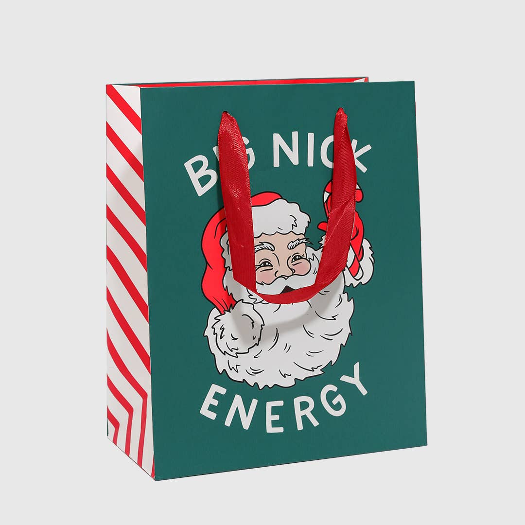 Big Nick Energy Holiday Gift Bag | Funny Santa Christmas Gift Bag