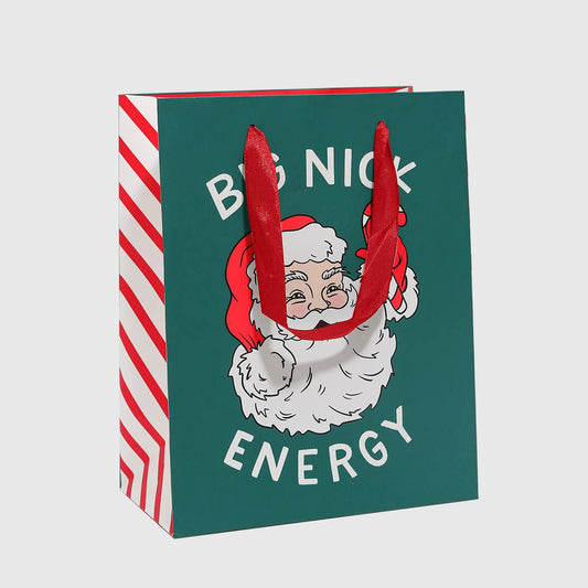 Big Nick Energy Holiday Gift Bag | Funny Santa Christmas Gift Bag