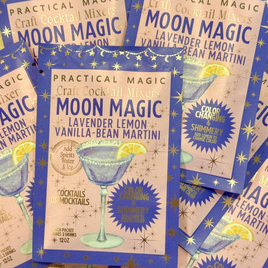 Moon Magic Sparkly Color-Changing Cocktail & Mocktail Mixer | Makes 2