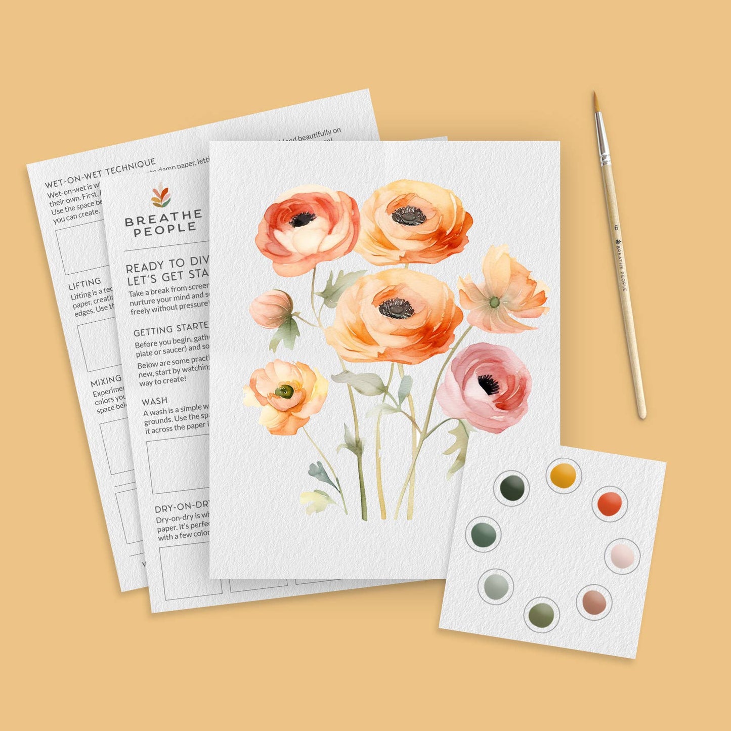 Ranunculus Watercolor Kit