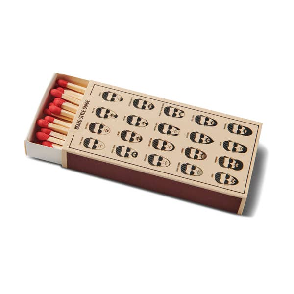 Beard Matchbox – 40 Long Wooden Decorative Matches