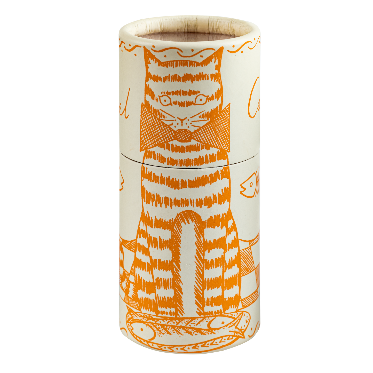 Cat & Mackerel Safety Matches | Decorative Match Cylinder with 80 Matches