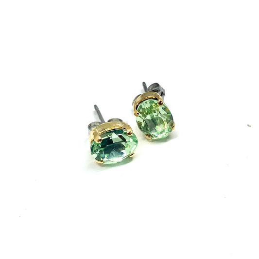 Peridot Oval Studs