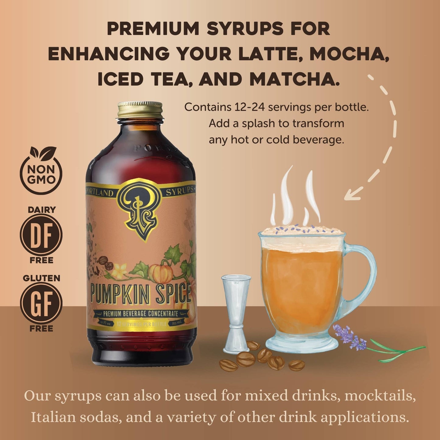 Pumpkin Spice Syrup | 12 oz Coffee, Tea & Cocktail Mixer
