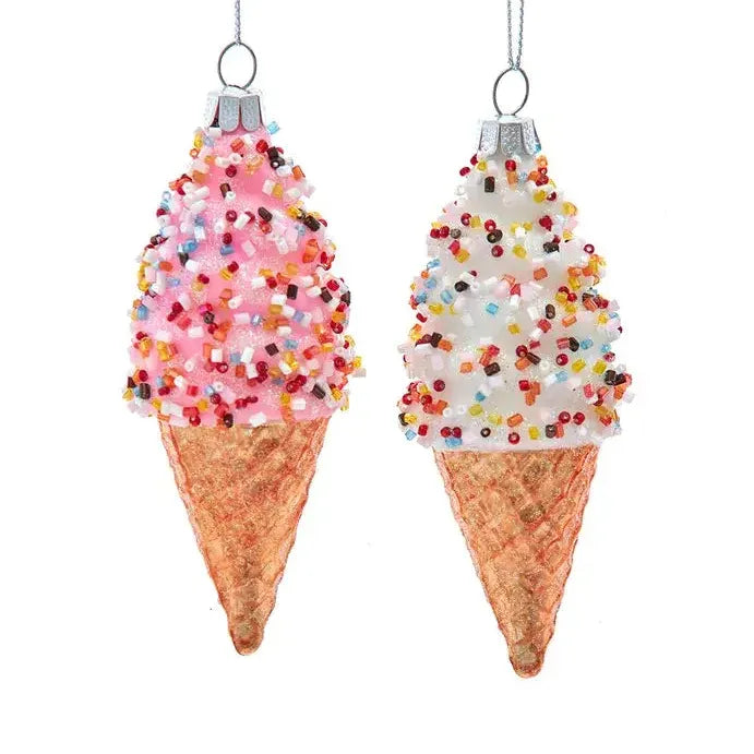 Glass Ice Cream Ornaments