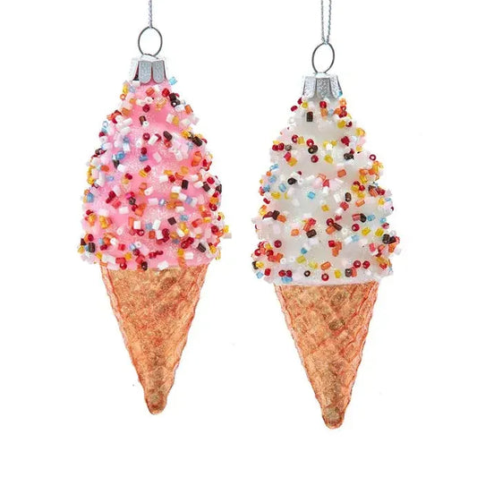 Glass Ice Cream Ornaments