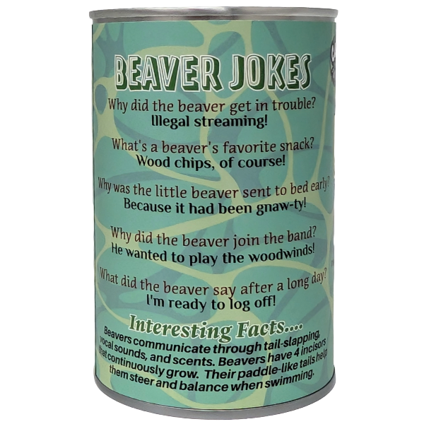 Chipper the Canned Beaver - Plush Toy in a Can