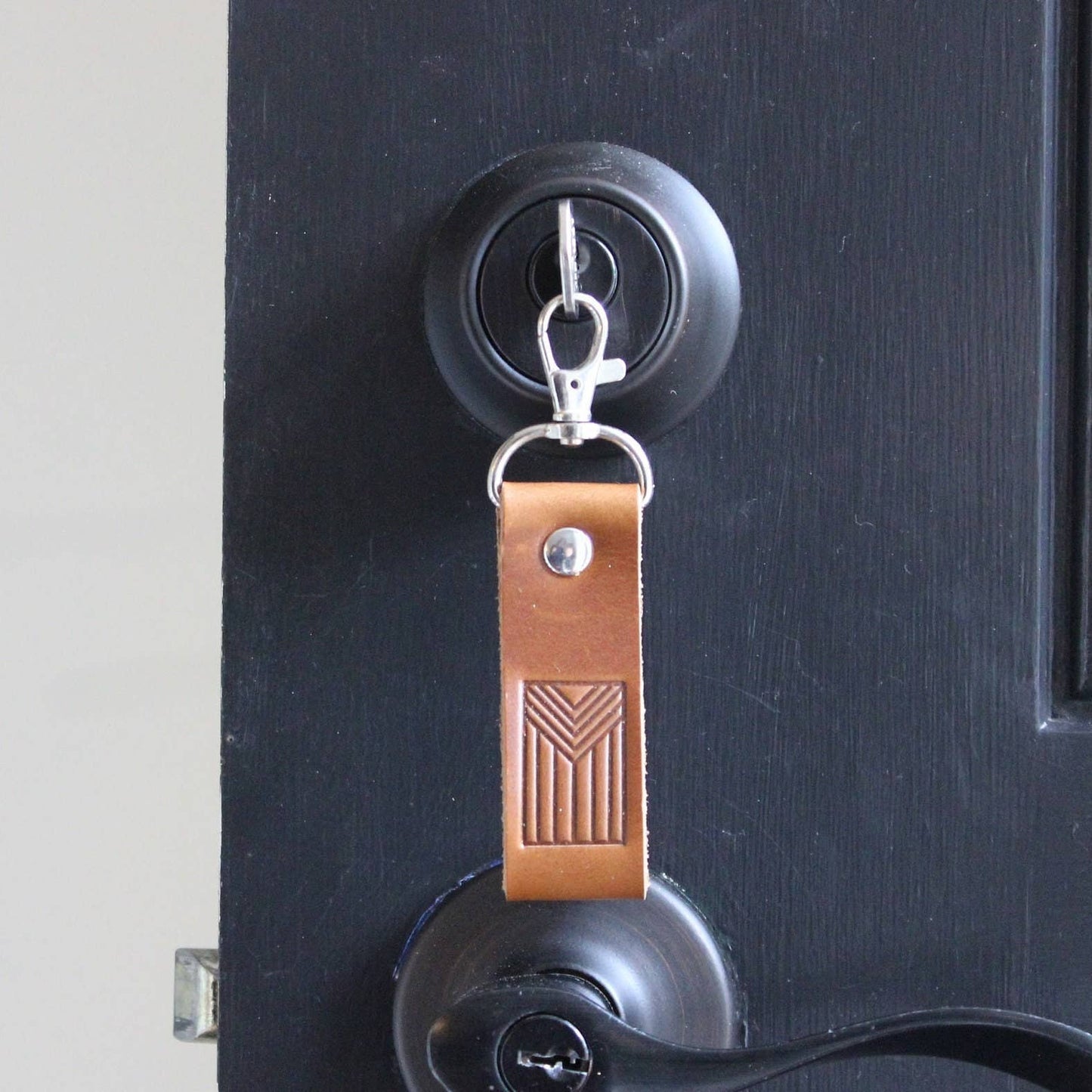 Pride Flag Leather Keychain