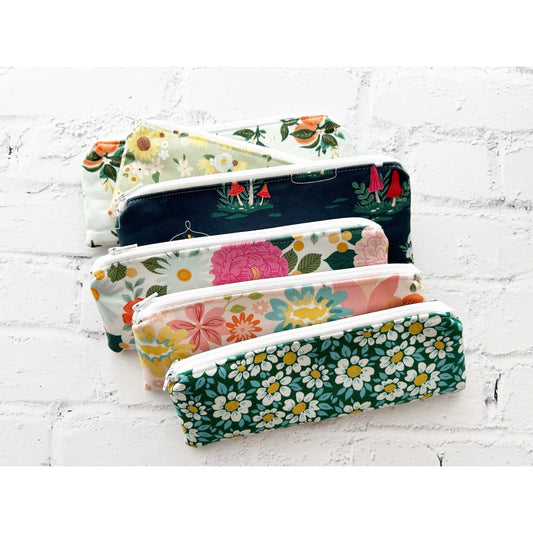 Slim Fabric Pencil Pouch Variety Pack | Zippered Stationery Case