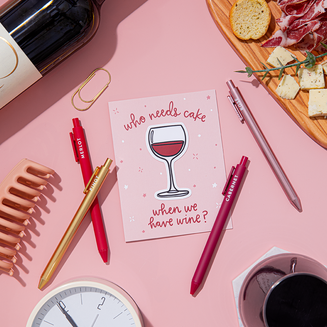 Wine Lovers Pen Set | Cute Sommelier Stationery & Gift