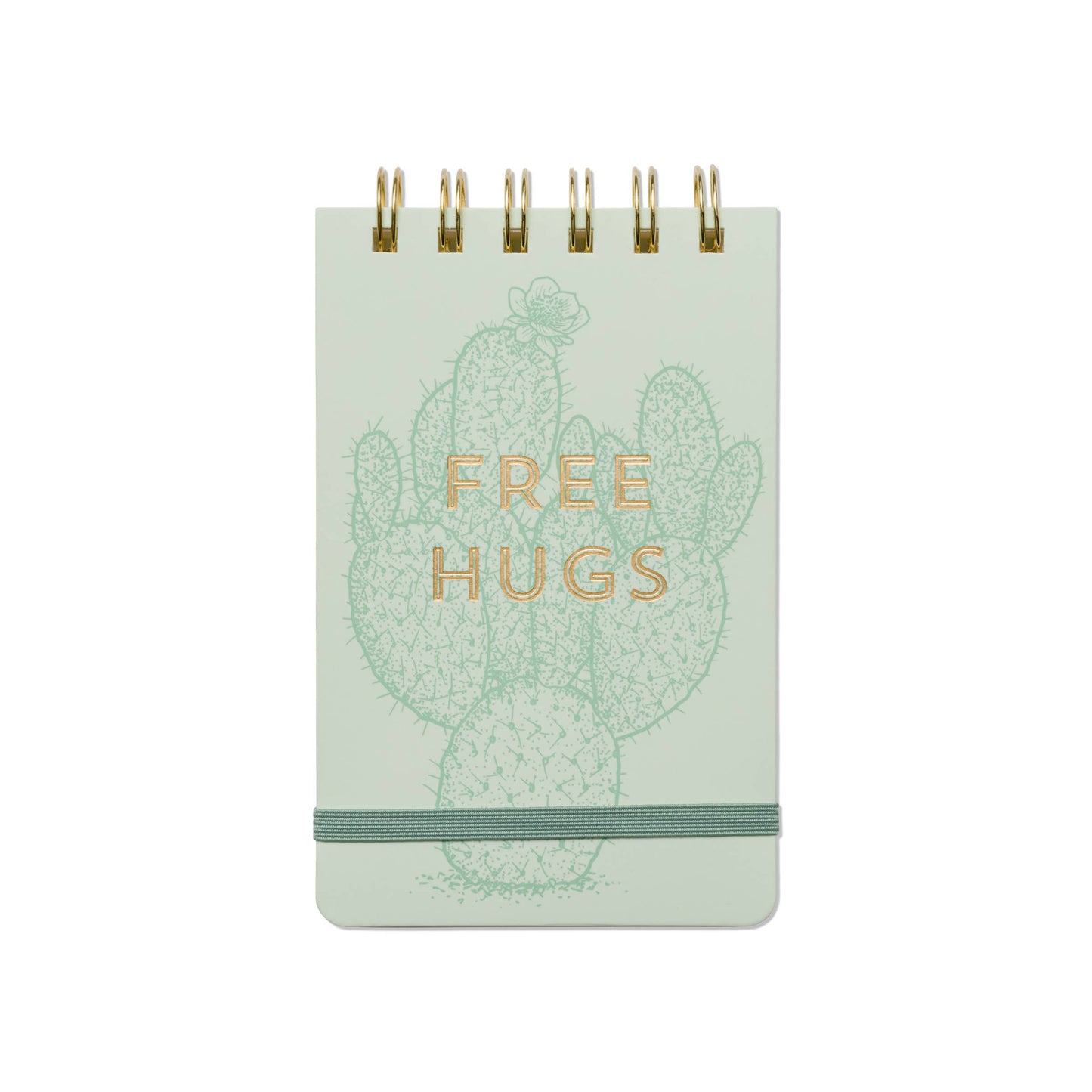 Free Hugs Cactus Vintage Sass Wire Notepad | Lined Pocket Notebook