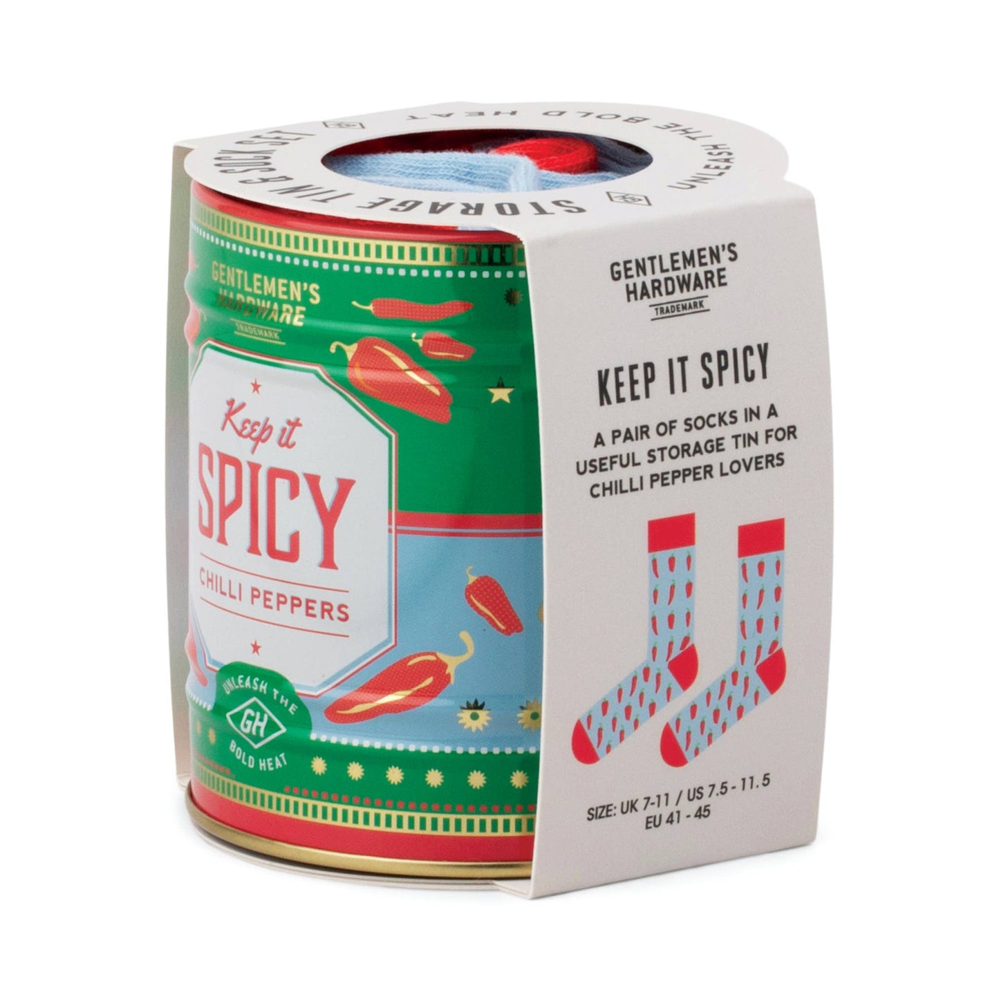 Socks In A Can - Chillies | Spicy Novelty Crew Socks in Can