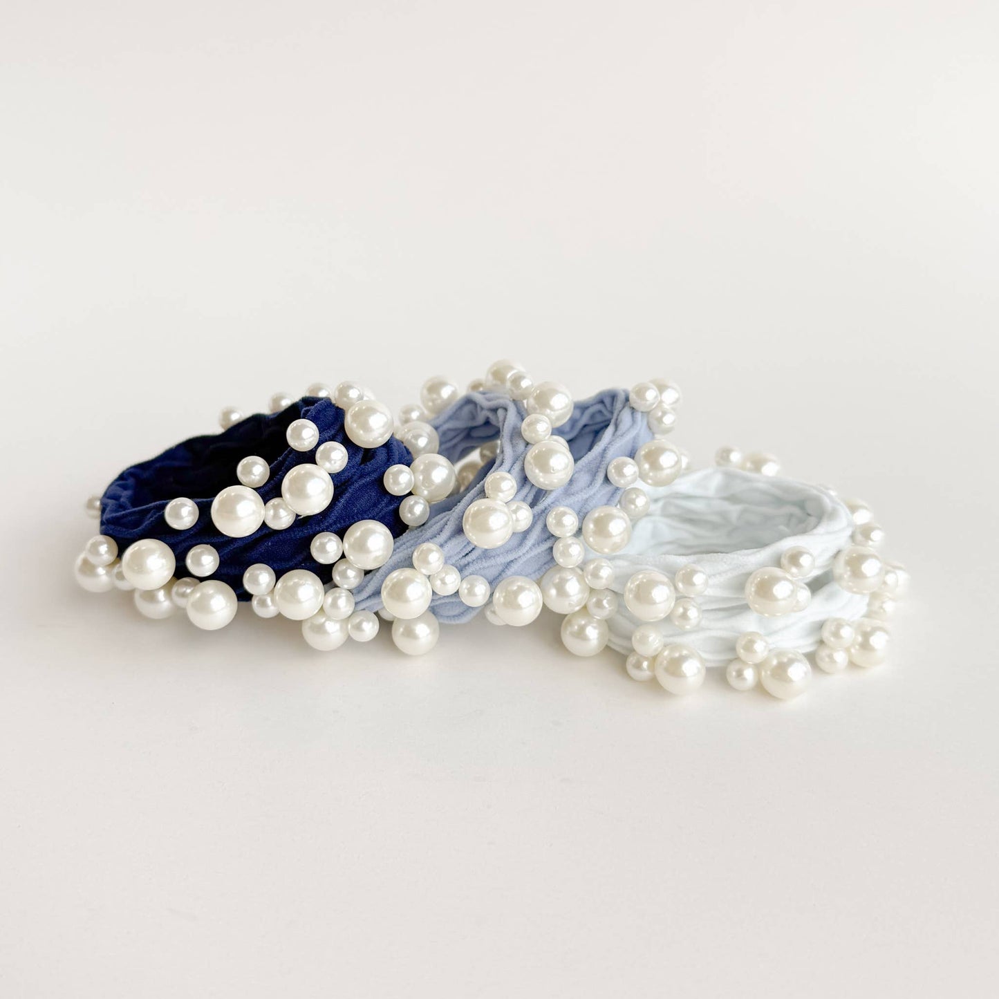 Blue Pearl Hair Tie Set