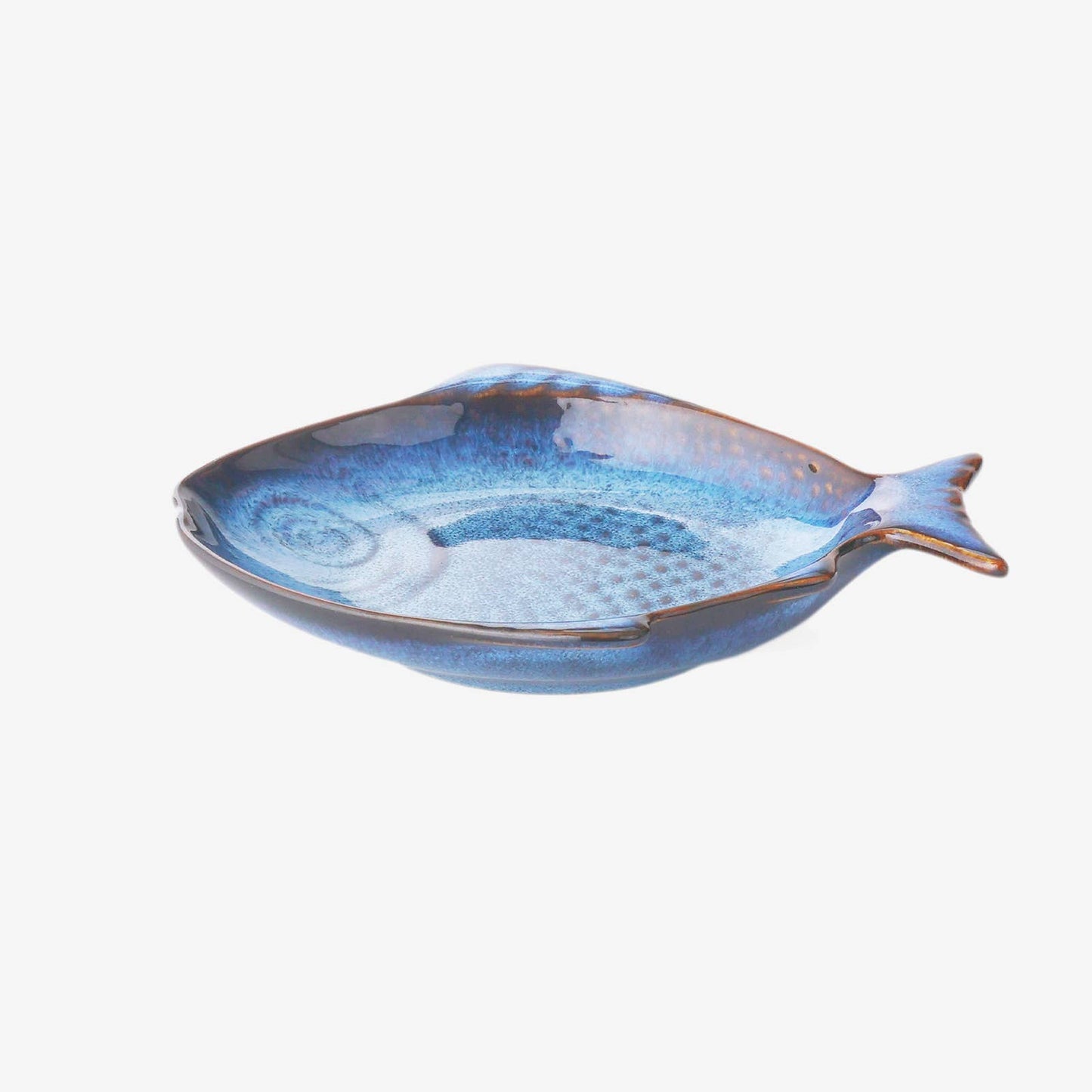 Blue Fish Ceramic Trinket Tray | Ring Dish & Jewelry Holder