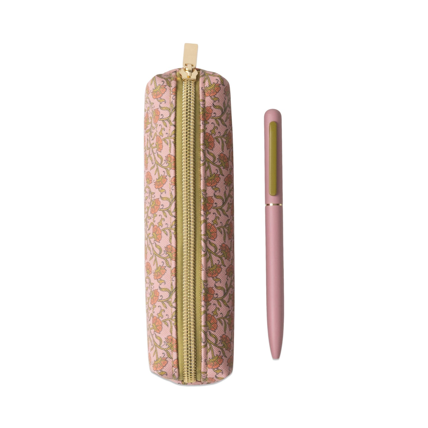 Pink Vintage Floral Pen & Pouch Set