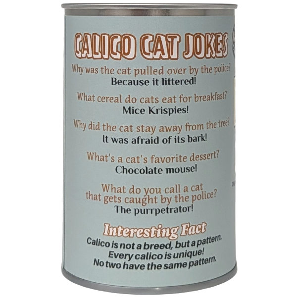 Snickerdoodle the Canned Calico Cat - Plush Toy in a Can
