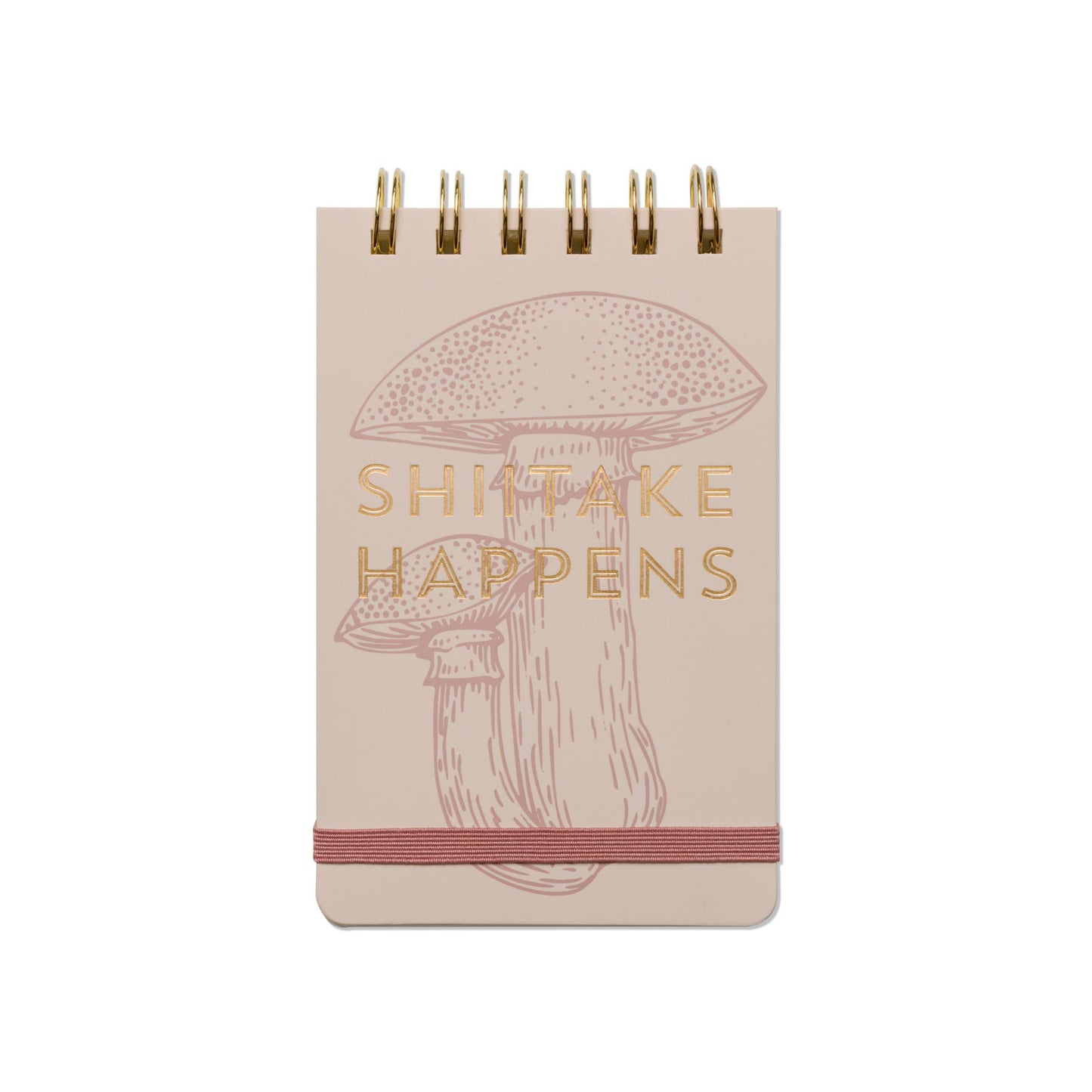 Shiitake Vintage Sass Wire Notepad | Mushroom Lined Pocket Notebook
