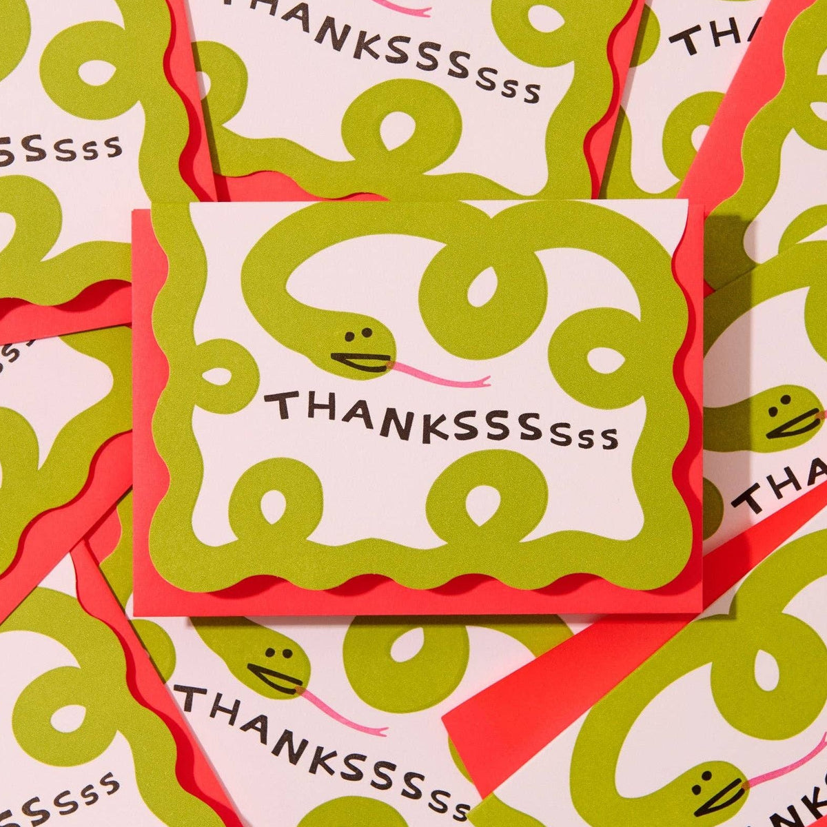 Thankssss Snake Letterpress Thank You Notecards – Set of 10