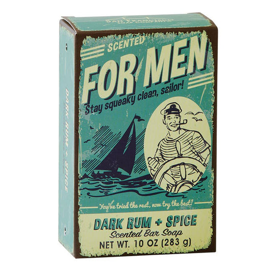 Oversized Dark Rum & Spice Men's Artisan Soap Bar