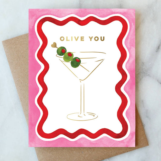 Olive You Valentine Greeting Card