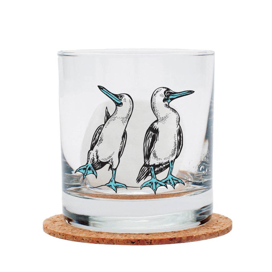 Blue-Footed Booby Rocks Glass | 11 oz Whiskey Glass