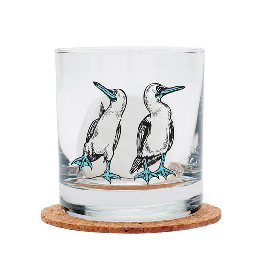 Blue-Footed Booby Rocks Glass | 11 oz Whiskey Glass