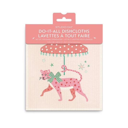 Leopard Dishcloth Set