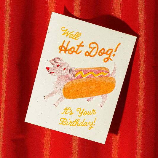 Hot Dog Dachshund Birthday Greeting Card