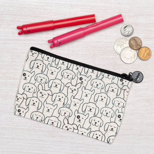 Dog Zipper Pouch | Small Travel & Cosmetic Bag