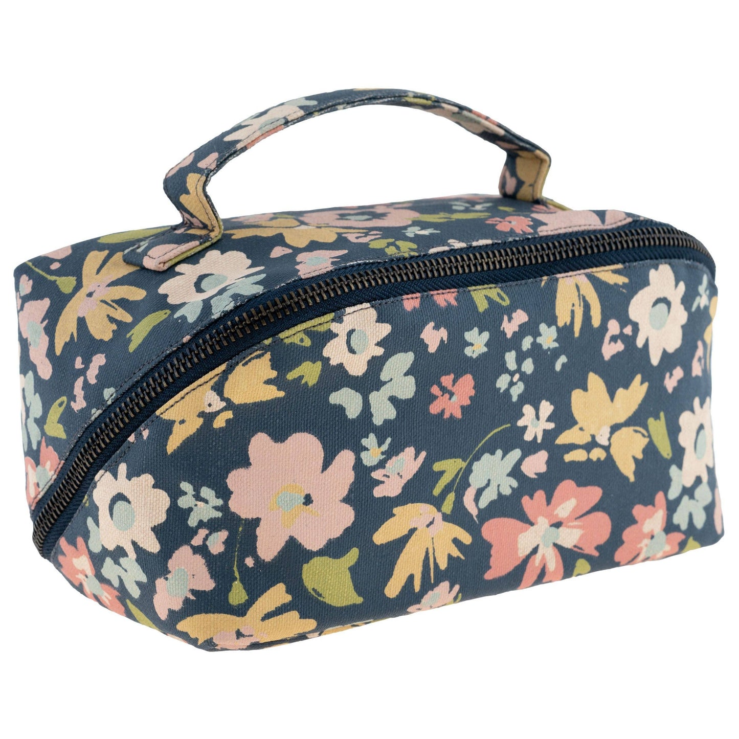 Navy Floral Cosmetic Bat