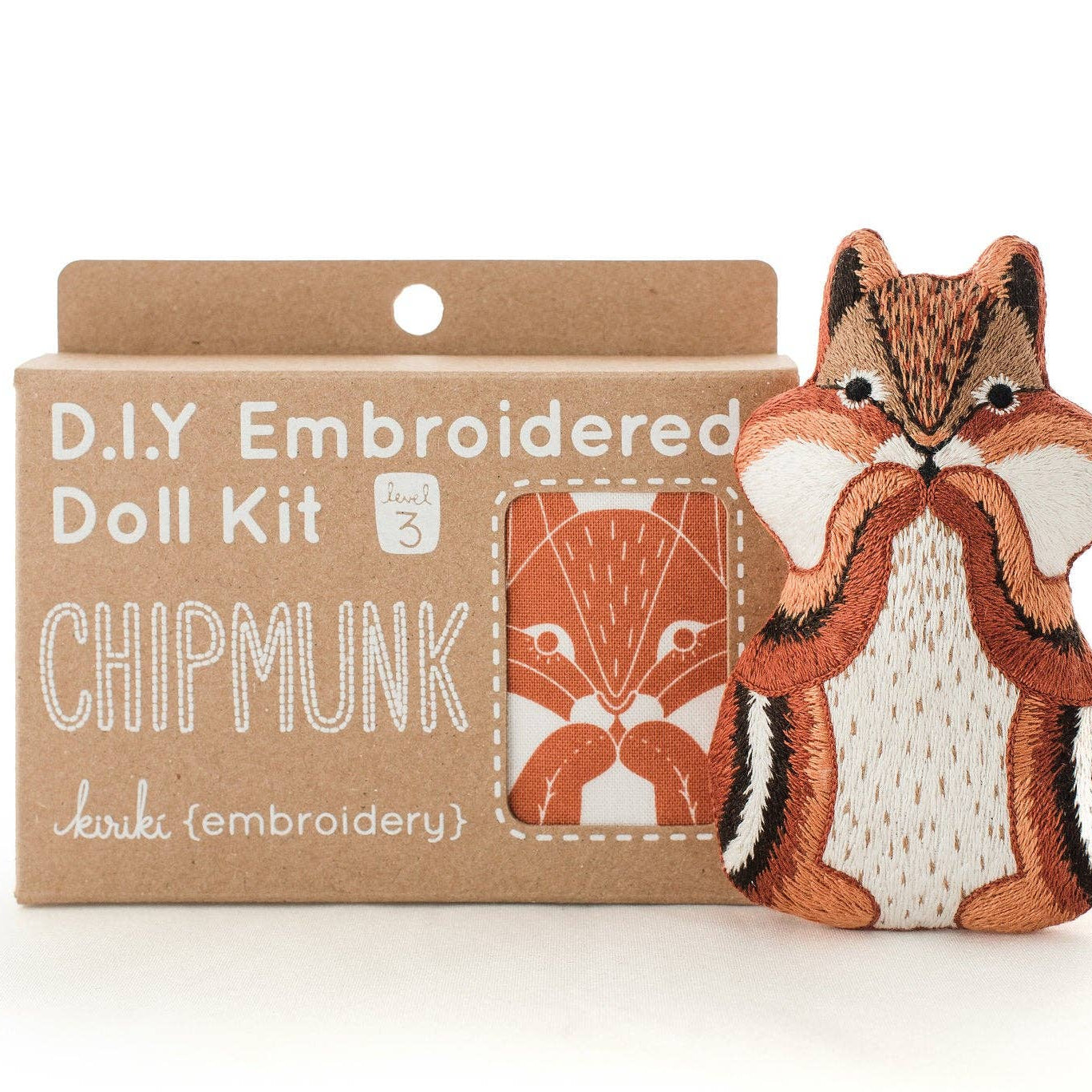 Chipmunk Embroidery Kit