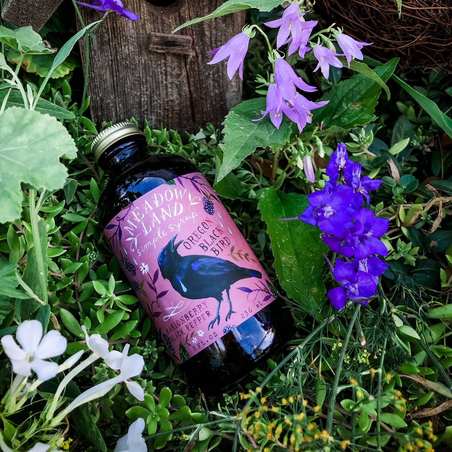 Oregon Black Bird Marionberry & Black Pepper Simple Syrup | 8 oz