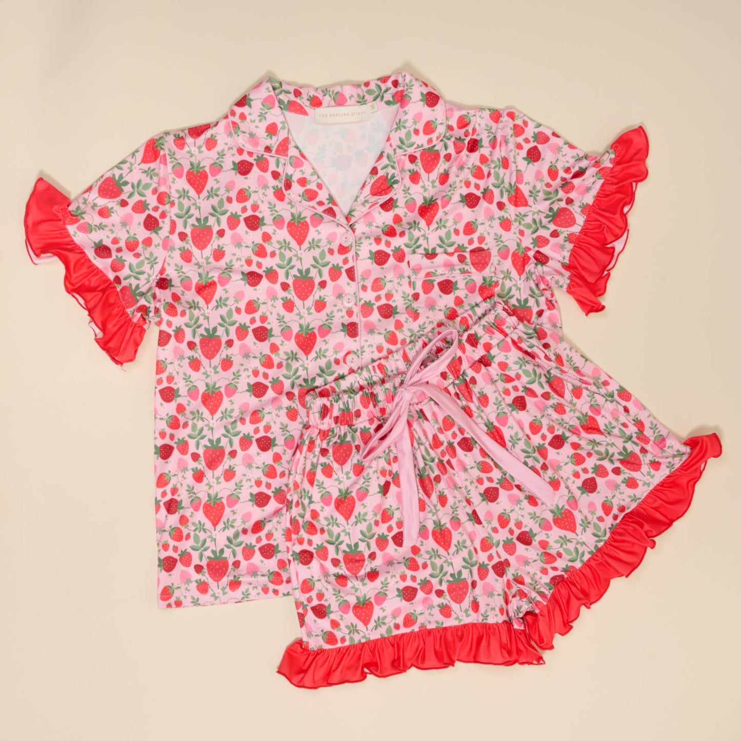 Strawberry Fields Pajama Shorts Set