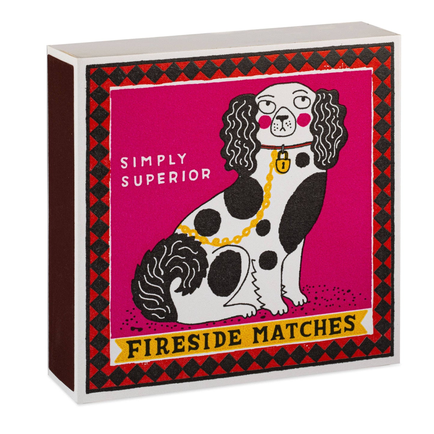 Simply Superior Fireside Safety Matches | Staffordshire Decorative Matchbox with 125 Matches