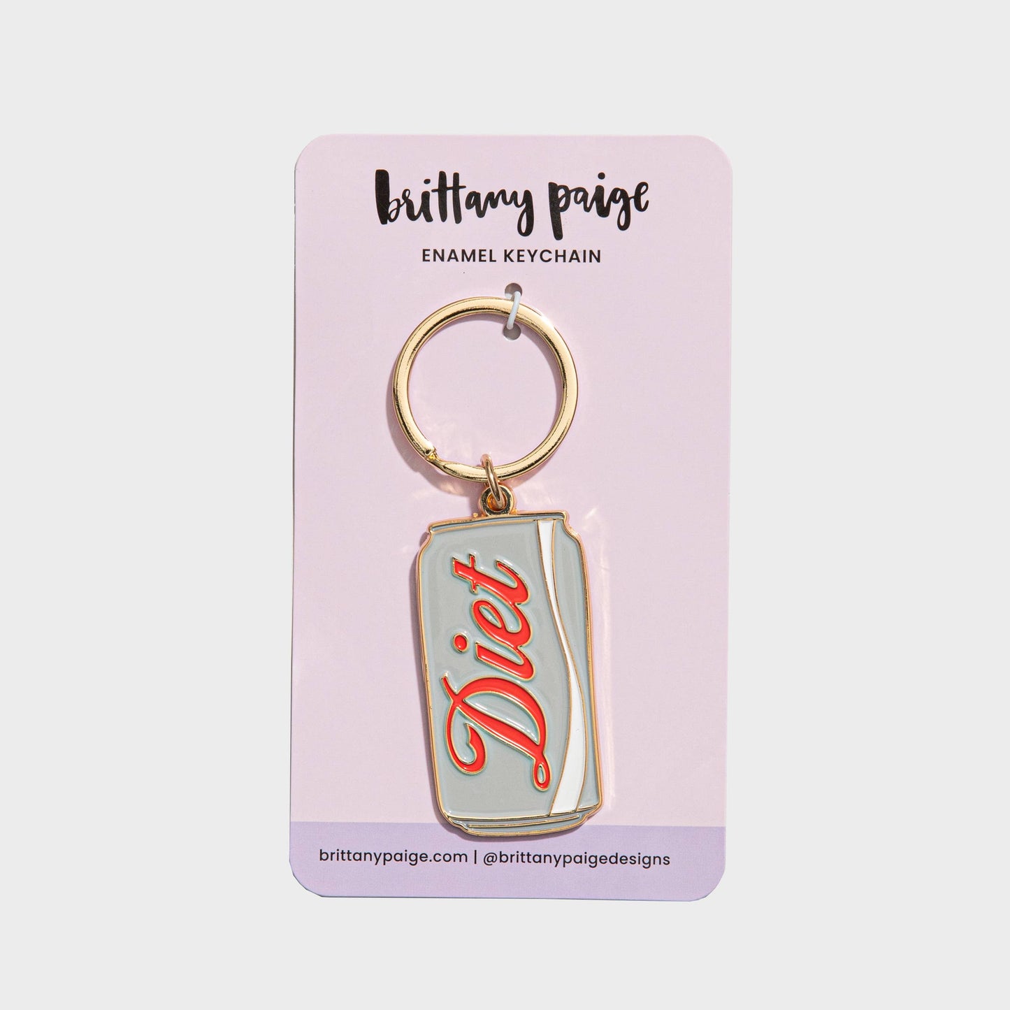Diet Soda Can Enamel Keychain | Cute Retro Drink Bag Charm