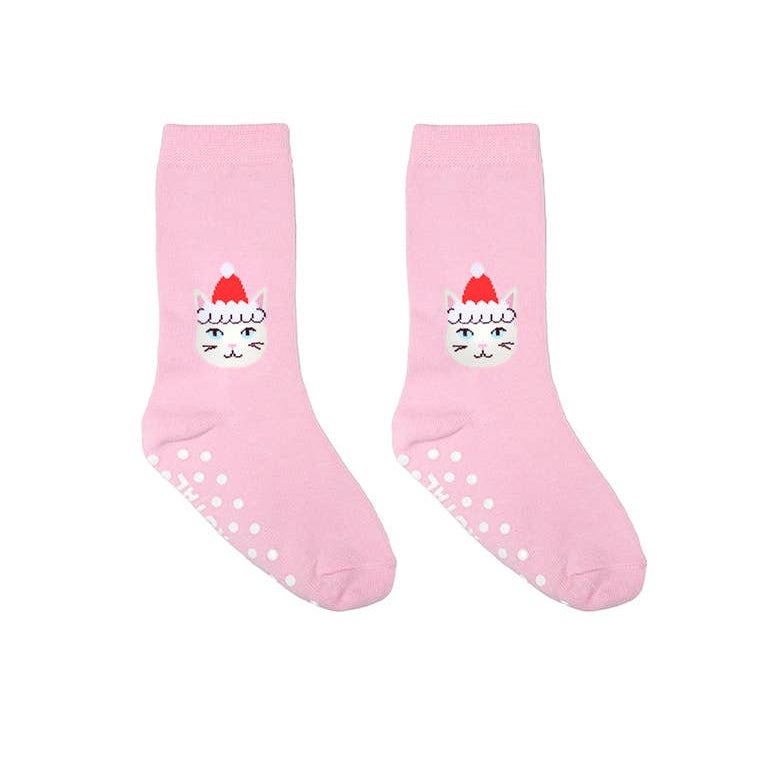 Santa Kitty Kids 3D Socks