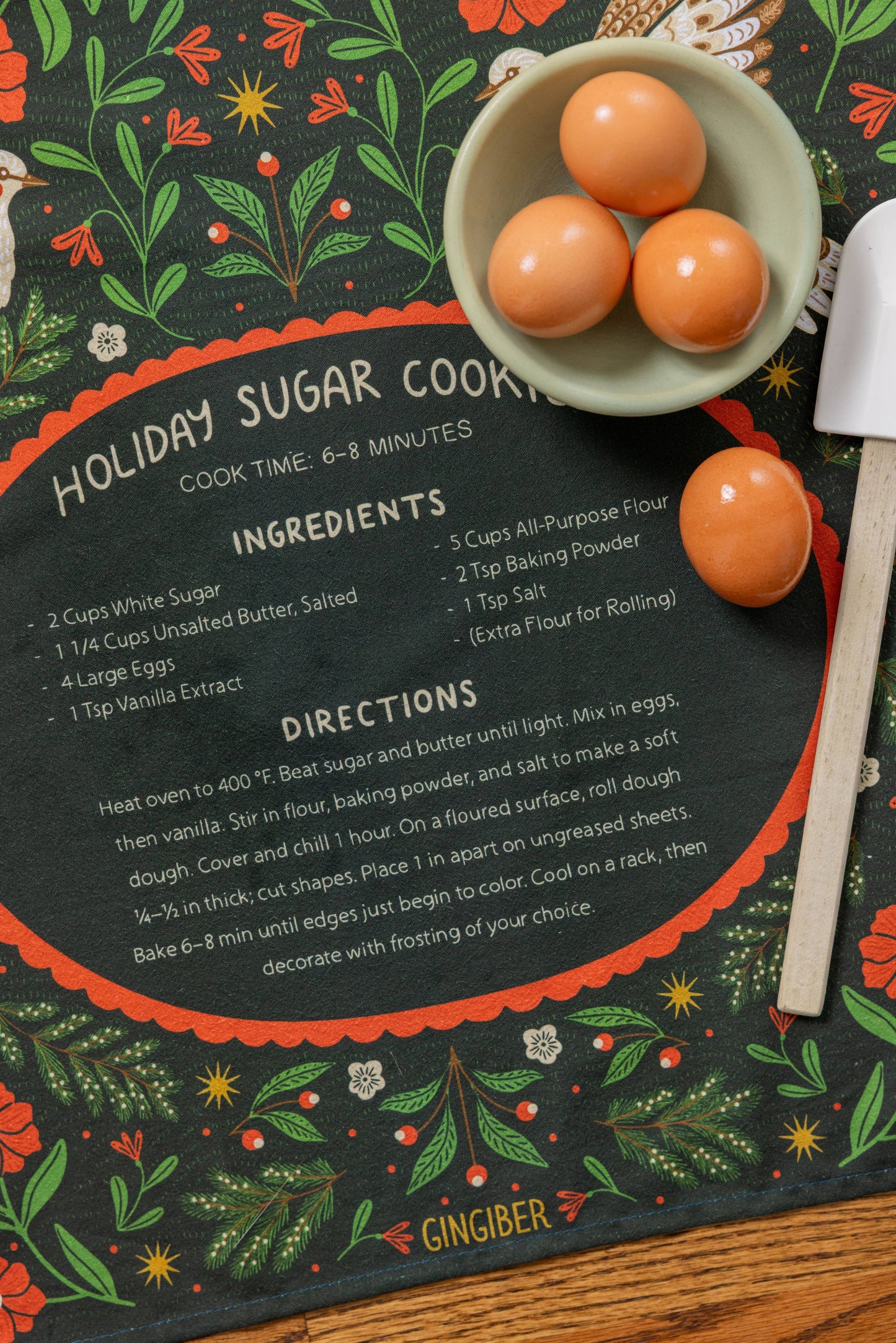 Sugar Cookies Tea Towel – Holiday Baking Kitchen Towel