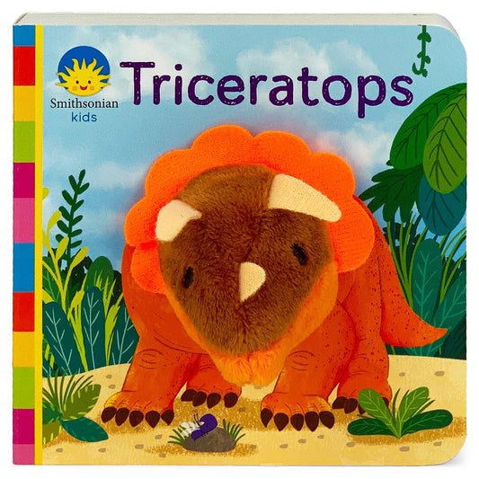 Smithsonian Kids Triceratops Dinosaur Finger Puppet Book