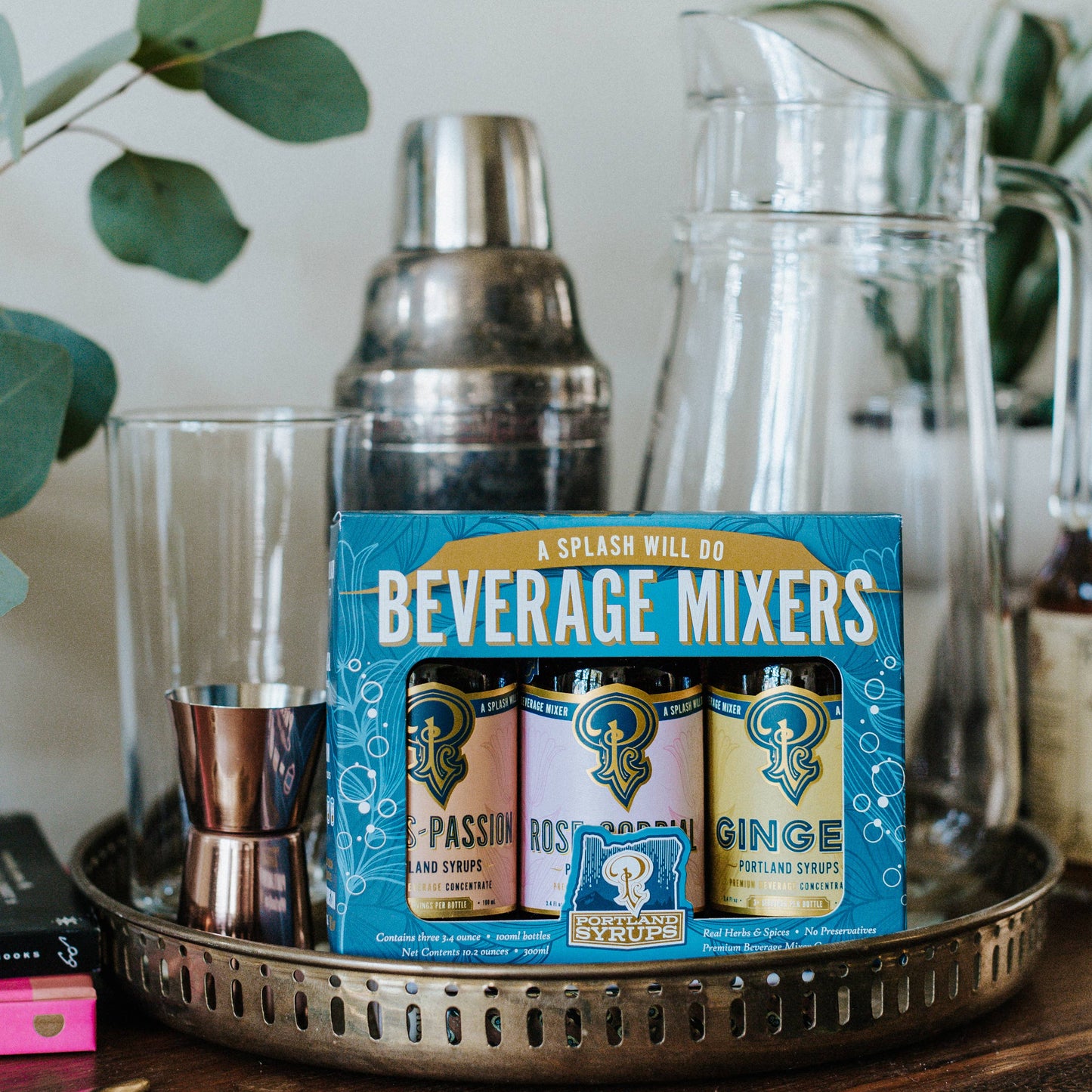 Cocktail & Mocktail Mixer Gift Set | Ginger, Strawberry Lemon Lime & Passionfruit Citrus