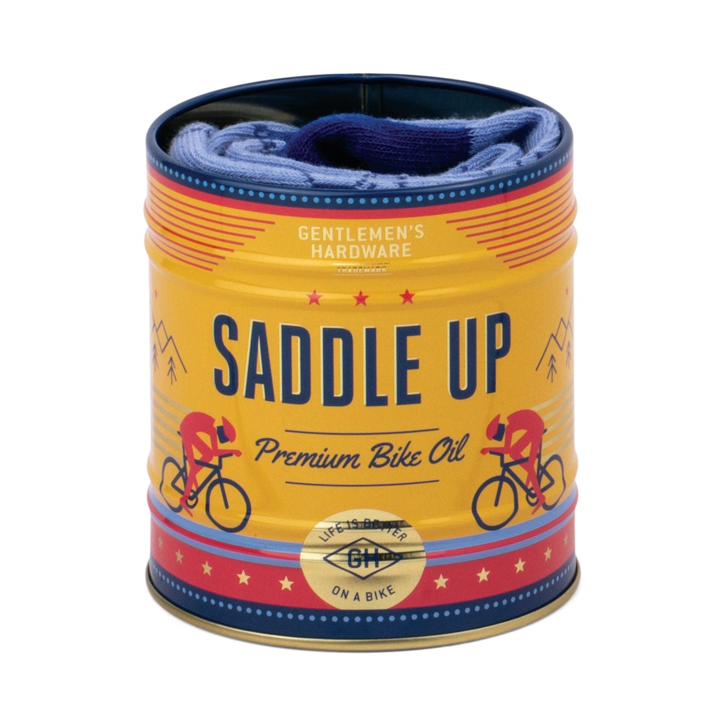 Socks In A Can - Bike | Cycling Novelty Crew Socks in Can